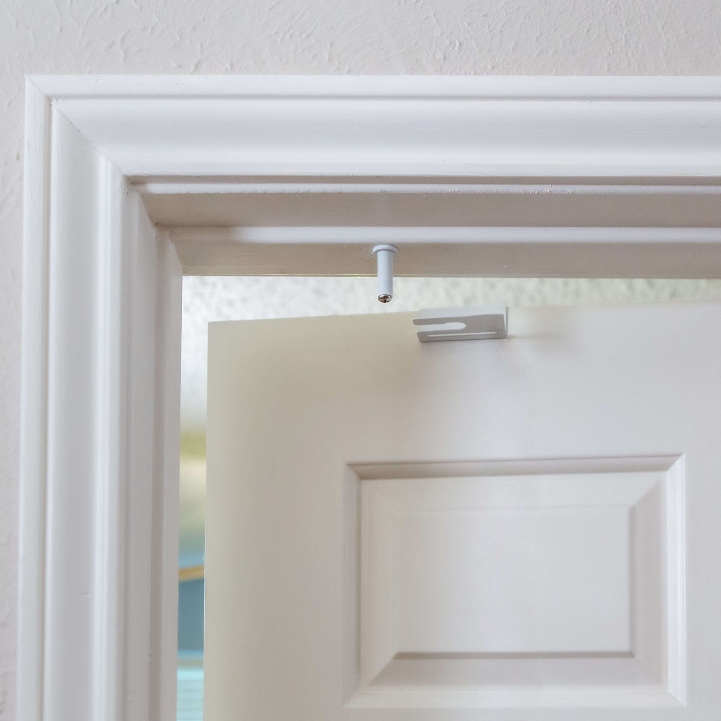 1 Pack - GlideLok Child Safety Door Top Lock | Made of Durable Metal (Not Plastic Like Other Models) | for Childproofing Interior/Exterior Doors | Adults Can Open Door from Both Sides